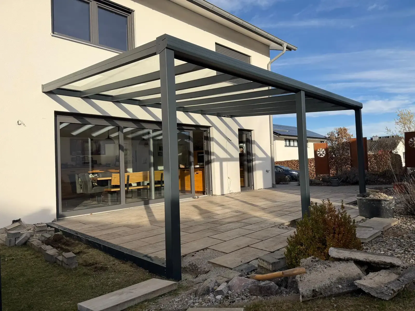 Terrassendach mit Glas & LED in Obergünzburg
